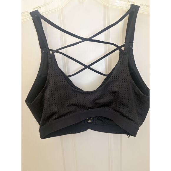 LIGHTWEIGHT by Victoria's Secret Sports Bra Women's Size 32D Black Mesh Strappy - Picture 4 of 4